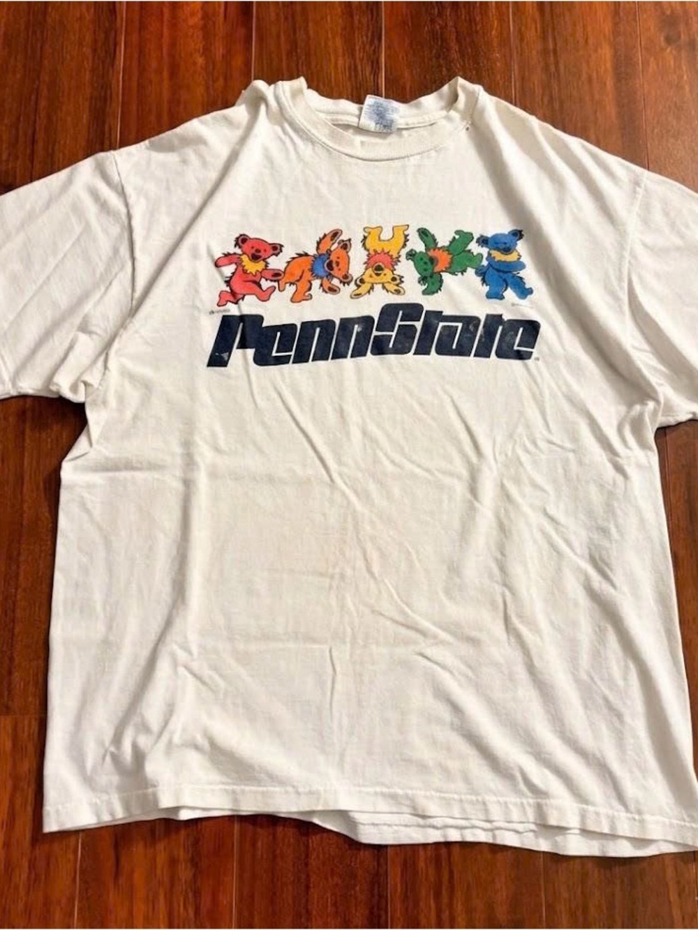 Graphic Tee with Multicolor Bear Design